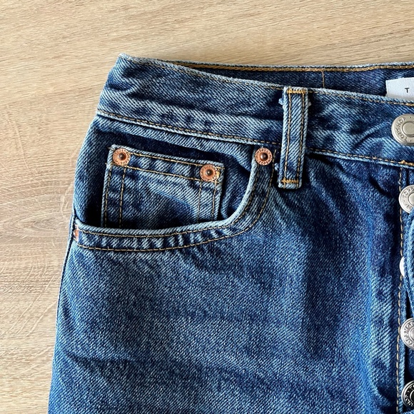 TOPSHOP Editor Straight leg jeans in bright mid blue wash - Picture 8 of 9